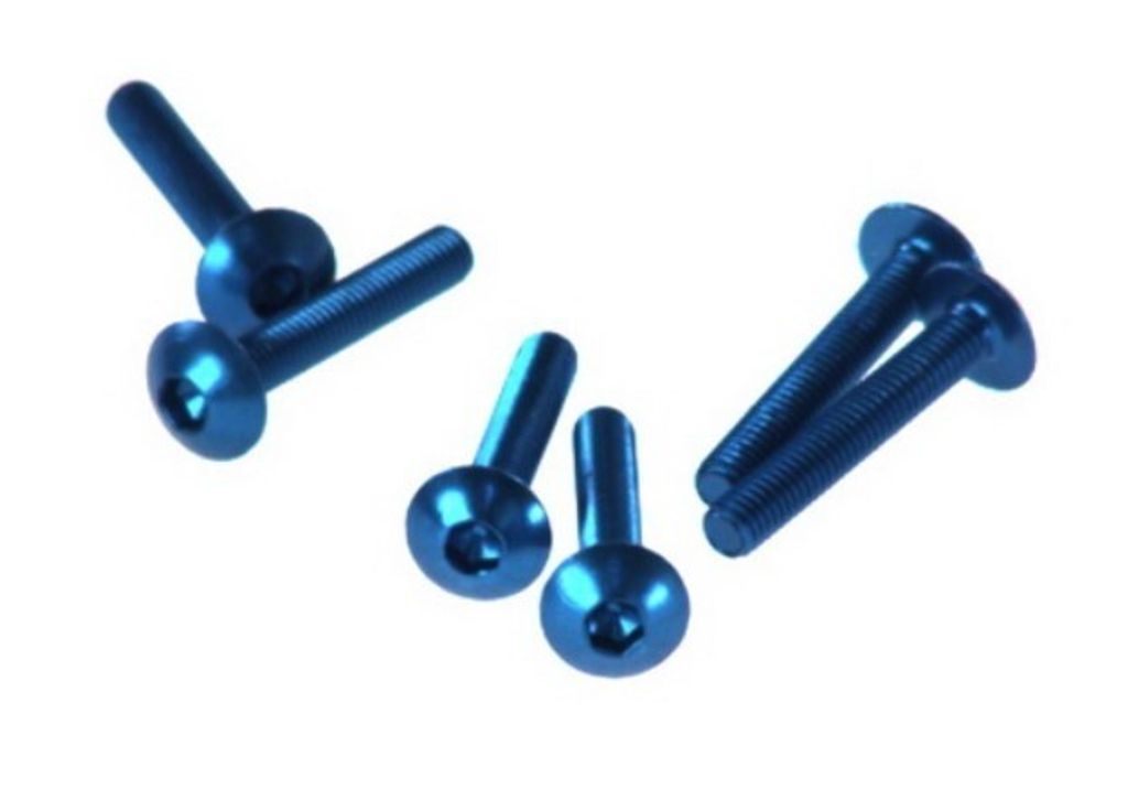 Windschutzscheibenschrauben-Satz M5X30 (6 Stück) Blau Produktbild 