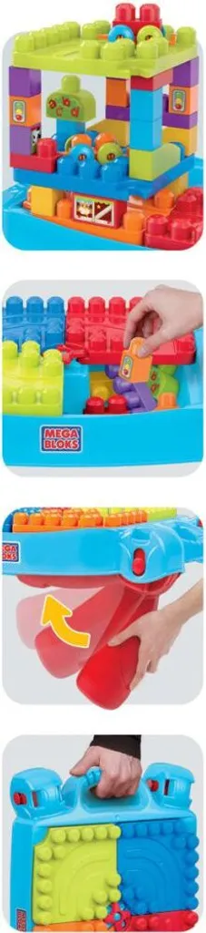 Table de construction Mega Bloks interactive avec rangement intégré