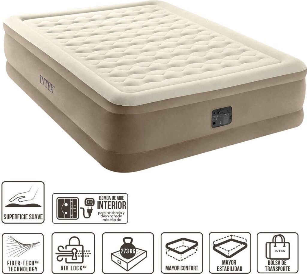 Materac welurowy z pompką 203 x 152 x 46 cm INTEX 64428ND Produktbild 10