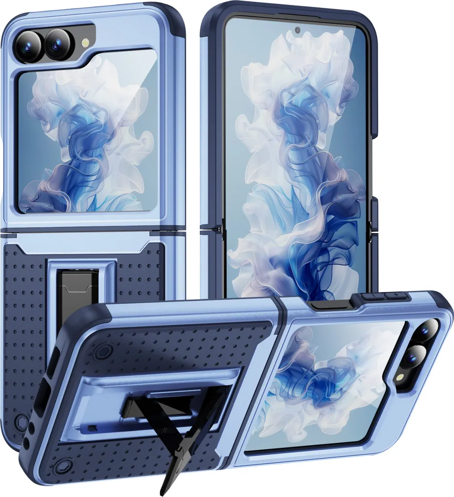 Custodia Samsung Z Flip 6 Anti-Drop Hybrid Case Viola Blu | PC + TPU Soft