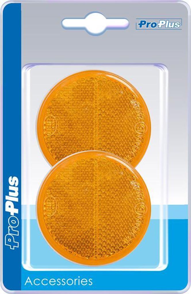 Reflektor orange 60mm selbstklebend 2 Stück im Blister