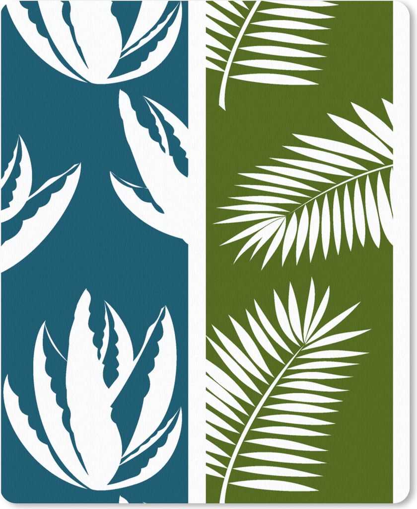 MuchoWow Mauspad Mousepad Blätter - Tropisch - Gestaltung - Hawaii 30x40 cm - Mousepads - Maus Mat - Pad - Mausunterlage - Mausmatten