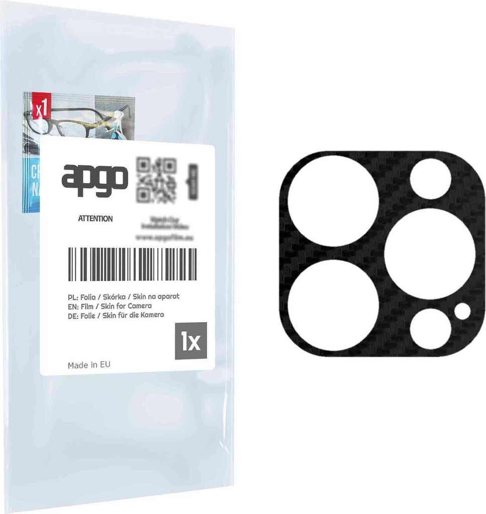 apgo Objektivschutz-Folie, Kameraschutz kompatibel mit Apple iPhone 13 Pro, Carbon-Imitation, Rückseite Schutzfolie für Kamera-Insel, Hinten Foli...