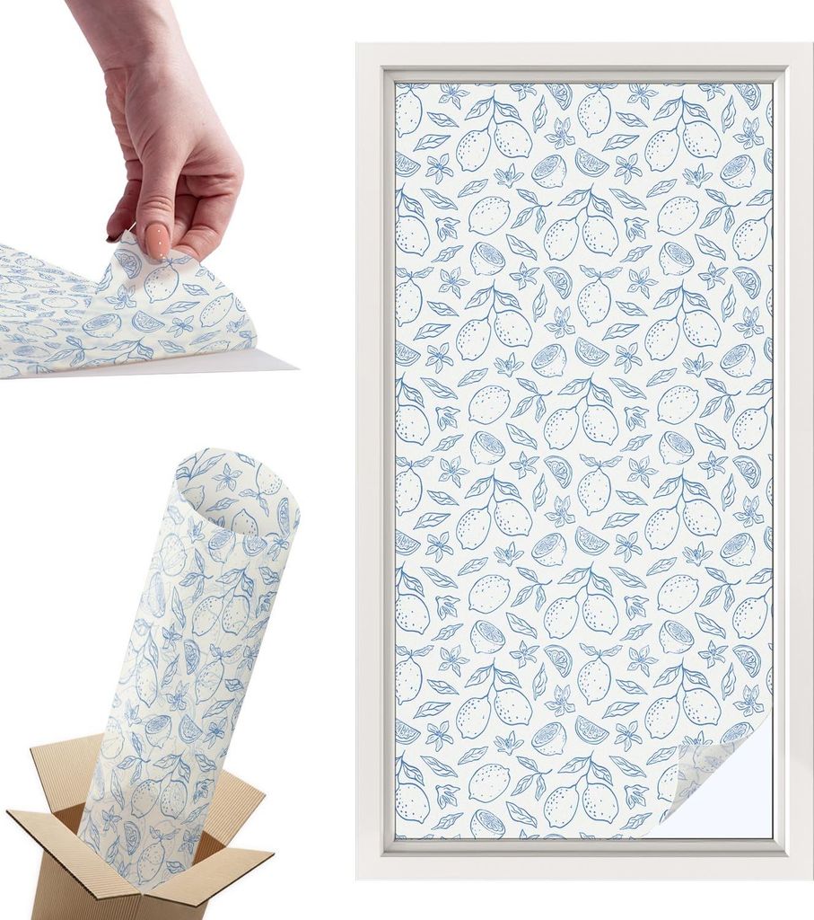 Buntglasfolie für Fenster – 100x50 cm – Stained-Glass-Fensterfolie, dekorativ & blickdicht – Selbstklebende Glasdekorfolie im Buntglas-Desig...