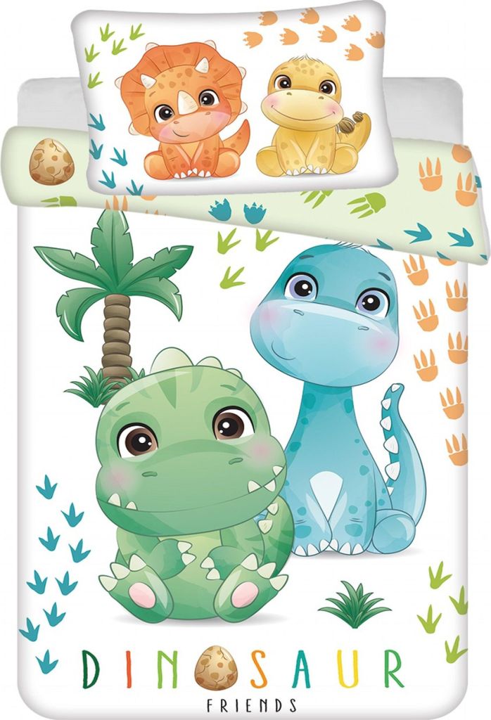 JERRY FABRICS Kinderbettlaken Dino 02 baby Baumwolle, Produktbild 