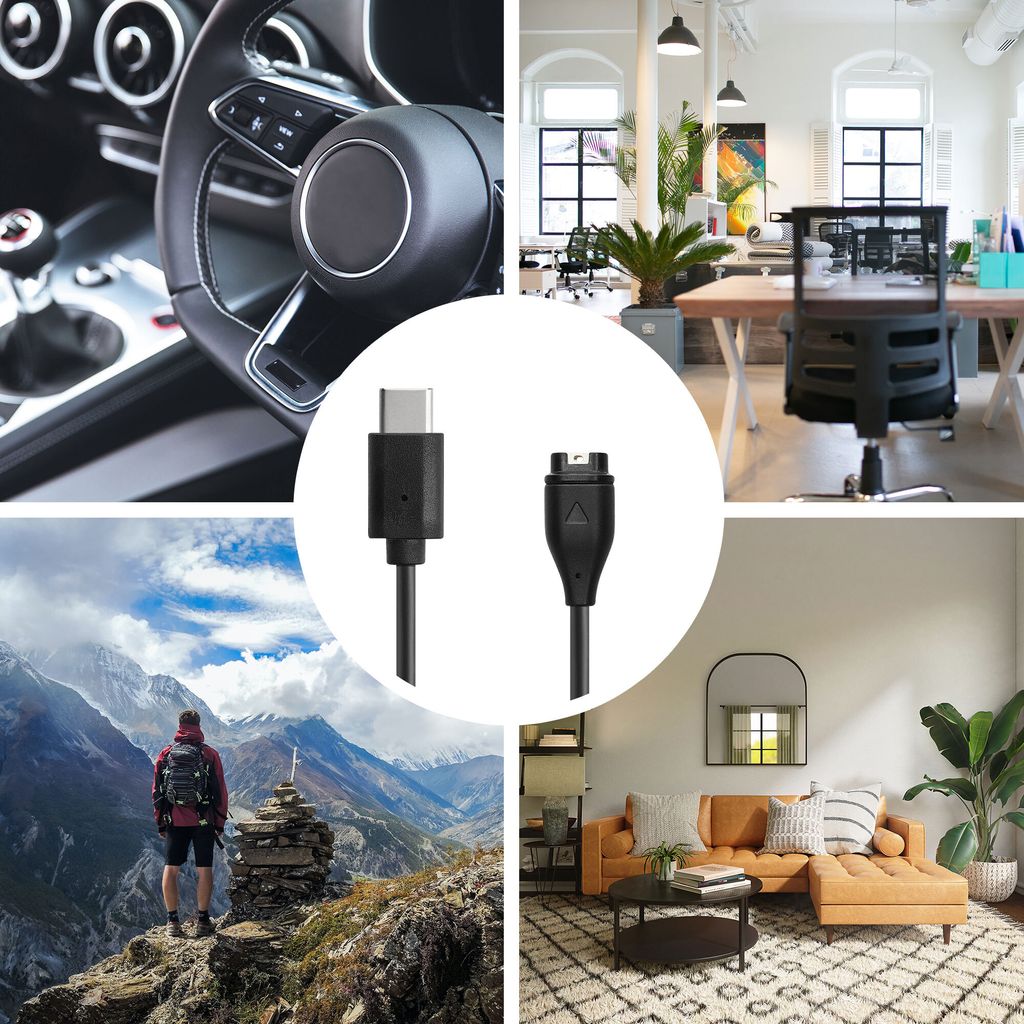 kwmobile USB C Ladekabel kompatibel mit Garmin Forerunner Produktbild 5