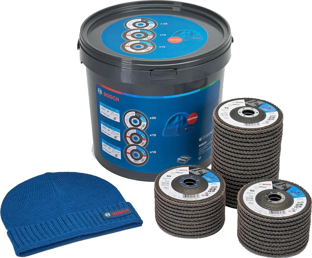 Rondelles à lamelles Bosch 125 mm lot de 40 abrasifs de ponçage
