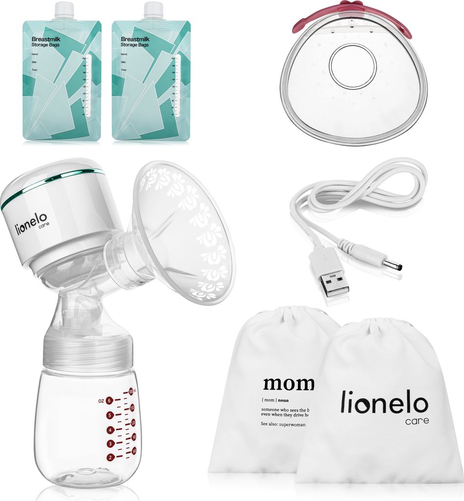 Lionelo Milchpumpe Fidi Plus Leistungsstarker Akku für bis zu 150 Minuten, Timer, Praktische Pause - Weiß