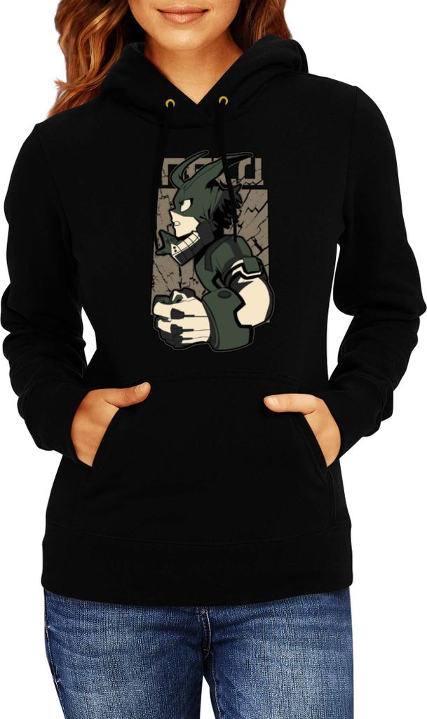 Damen Kapuzenpullover Manga Japan Anime Comics Animation My Hero Anime Academia 26, Lady 2XL / Schwarz