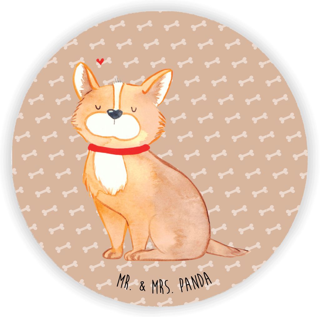 Mr. & Mrs. Panda Kühlschrankmagnet Hund Glück - Hundeglück - Geschenk, Spruch, magnet für pinwand, büromagnete, Herz, Corgie, Sprüche, Liebe,...