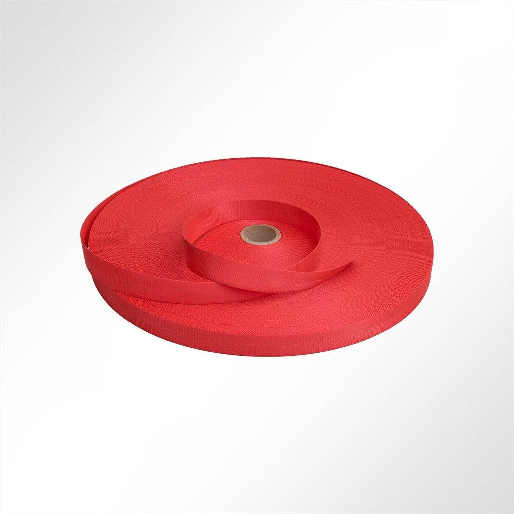 Lysel Gurtband Polyester (PES) Breite 50mm Stärke 2mm 5000kg rot VE 11 Meter