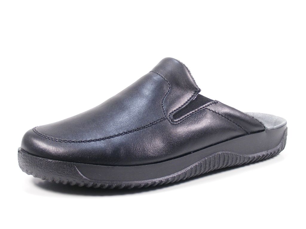 Rohde 2776 Soltau H Schuhe Herren Pantoffeln Pantoletten Clogs Weite G 1/2, Größe:45 EU, Farbe:Schwarz