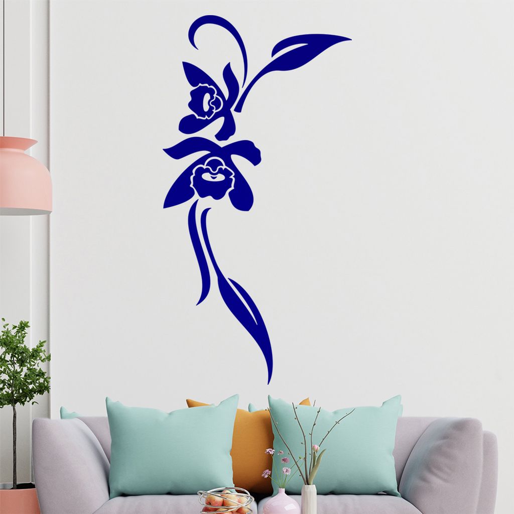 Narzisse - Linien Wandtattoo in 6 Größen - Wandaufkleber Wall Sticker - Dekoration, Küche, Wohnzimmer, Schlafzimmer, Badezimmer