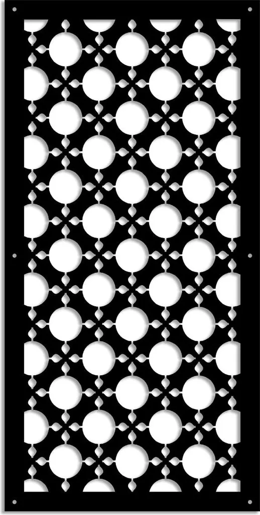ALADIN - Pannello in PVC traforato - Parasole 47x94 cm nero