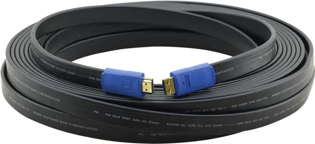Câble HDMI 10,7m Plat Anti-Nœuds pour Passage Difficile derrière Meuble