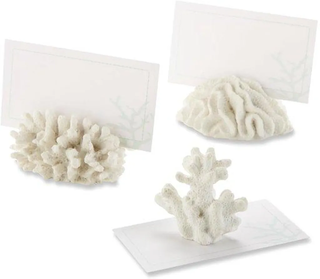 Set de 6 sets de table thème coraux avec marque-places assortis