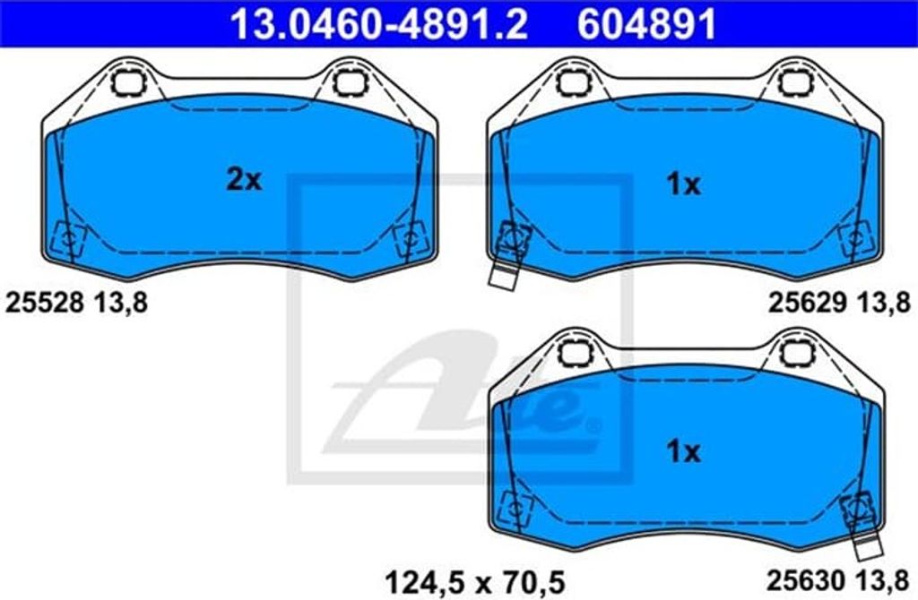 ATE Bremsbeläge für Abarth 124 Fiat 124 Produktbild 