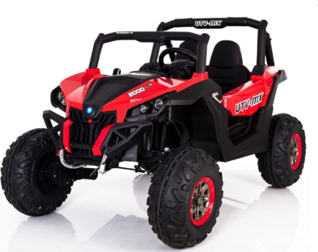 UTV-MX buggy 12V Kinder Elektroauto 2 Sitzer, Kinderauto mit Fernbedienung, Kinderfahrzeug, 4X4 kinder auto elektro (Rot)