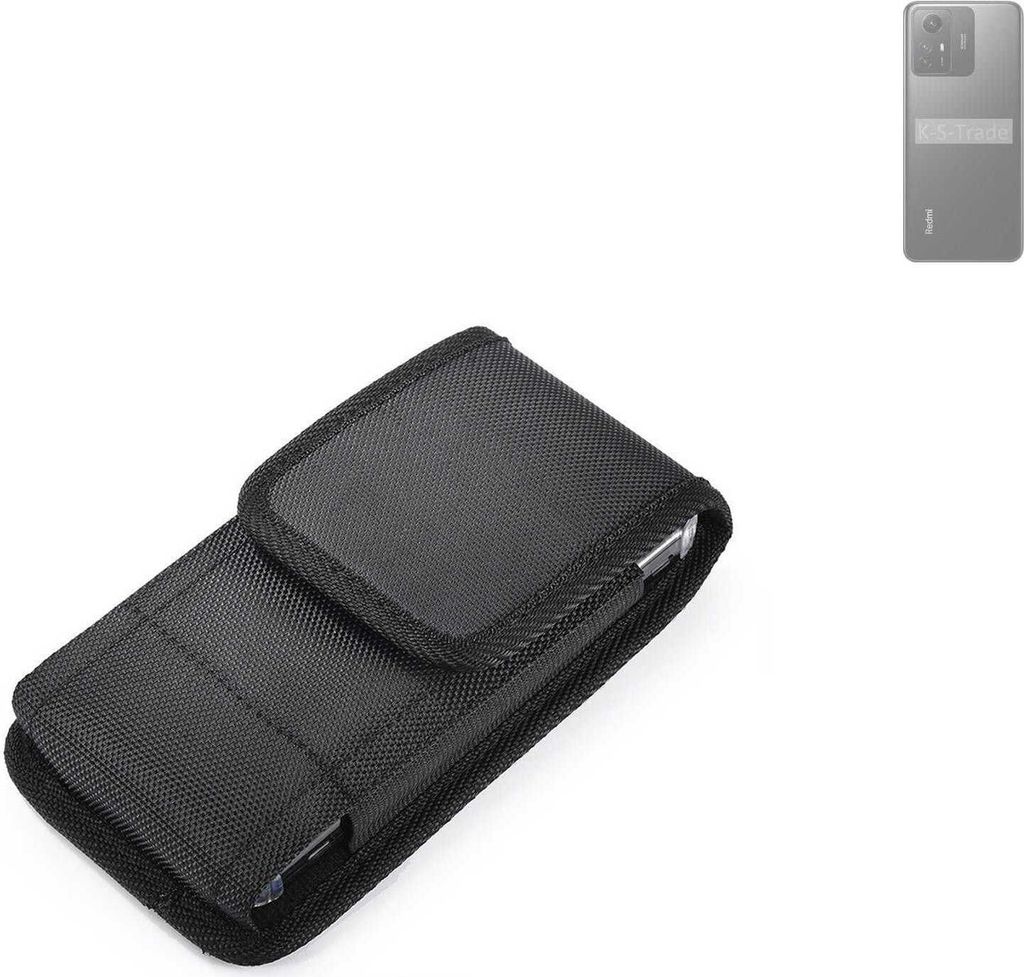 Holster Gürteltasche kompatibel mit Xiaomi Redmi Note 12S Holster Gürtel Tasche wasserabweisend Handy Hülle Schutz Hülle Outdoor schwarz K-S-Trade