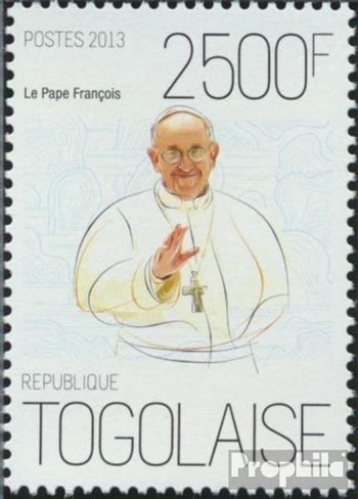 Briefmarken Togo 2013 Mi 5233 (kompl. Ausgabe) postfrisch Päpste