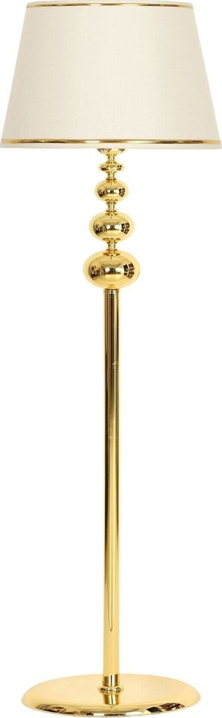 Opviq, Vega 3 - Gold, Cream, Stehlampe, METALLKÖRPER, Gold, Produktbild 