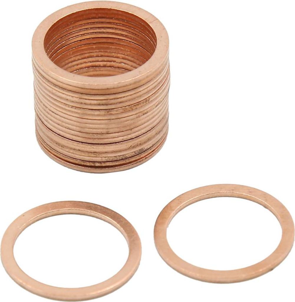 20Stk. 18mm Inner Dmr. Kupfer Auto Motor Waschmaschinen Plattendichtungen Ring