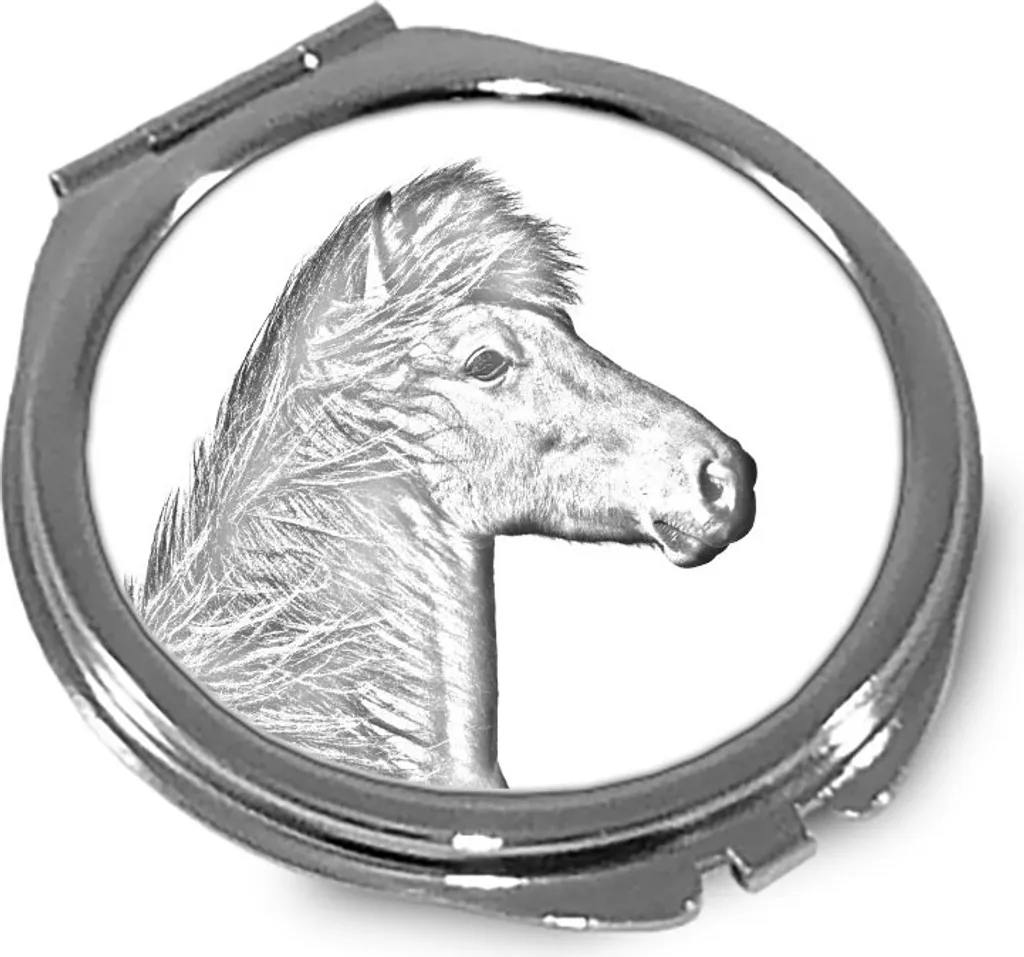 Specchio Tascabile con Cavallo Islandese Art-Dog | Accessorio Equitazione