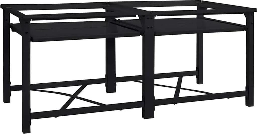 Support Lave-linge Double pour Buanderie - Hauteur Ergonomique 120 cm