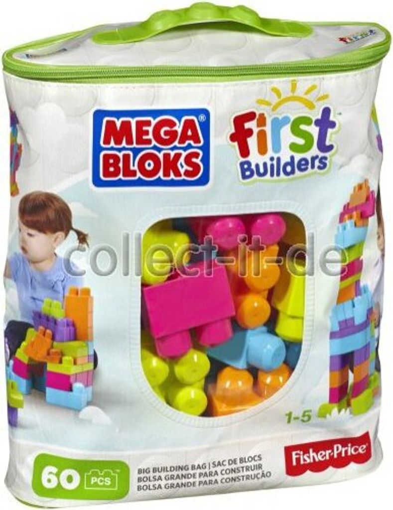 Mega Bloks Big ECO sáček kostek modrý Obrázek produktu 42