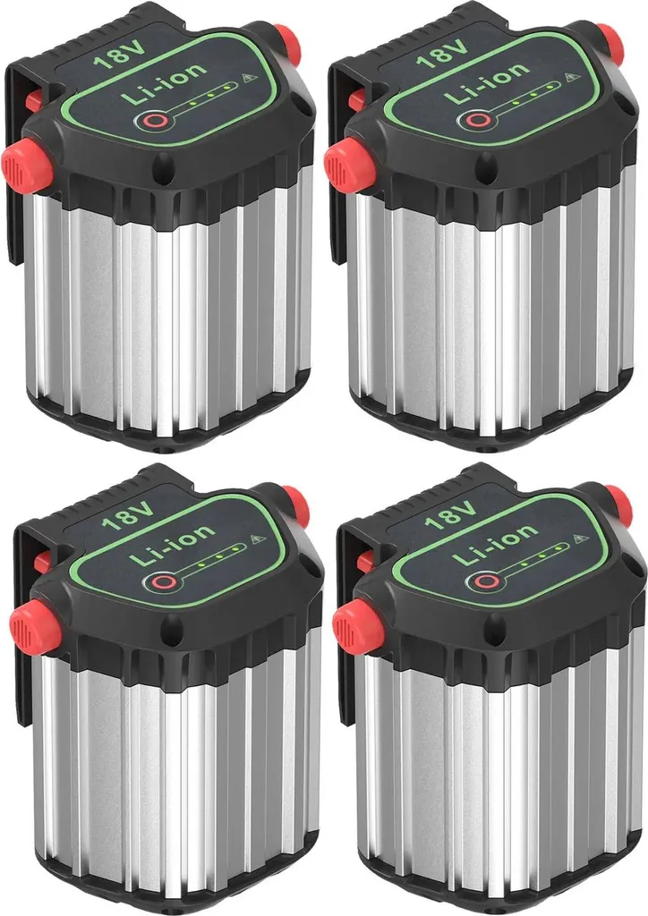 Batterie Li-ion 4.0Ah 4pcs : Finissez vos Travaux de Jardin sans Panne