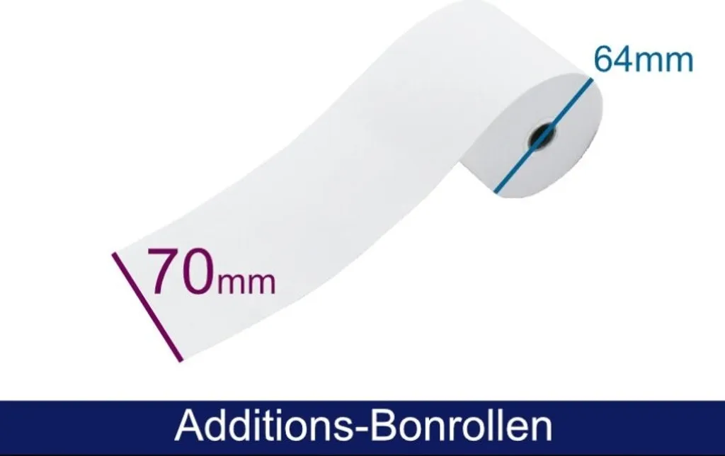 Rouleau papier ordinaire HF 69-70 64 12 mm pour calculatrice - 40m
