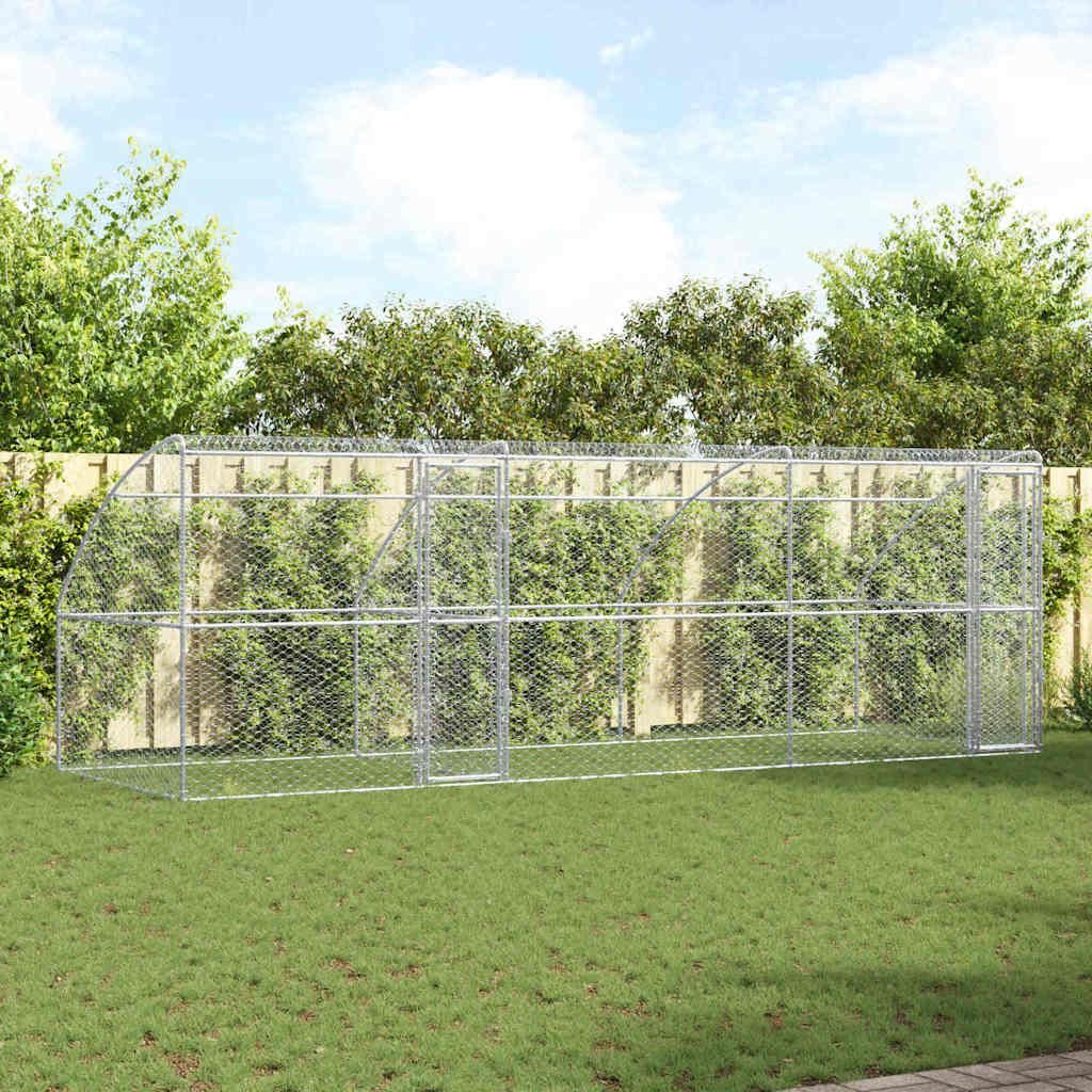 "Schlussverkauf" Hundekäfig 3 Stück - moderne-desgin - Silber 6x2x2 m Verzinkter Stahl C15805