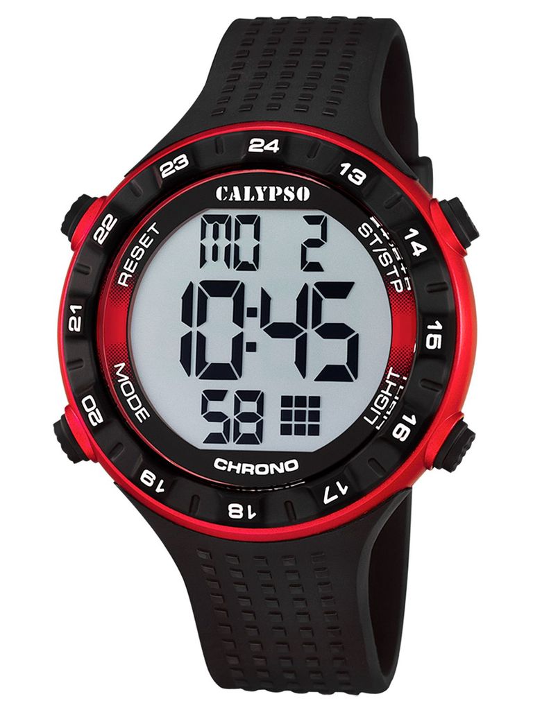 Calypso Uhr by Festina Herren Armbanduhr Digital K5663/4 schwarz rot