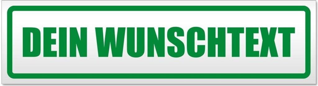 Kiwistar Dein Wunschtext Magnetschild Schild magnetisch - 20cm Grün - Magnetfolie für Auto PKW Kfz