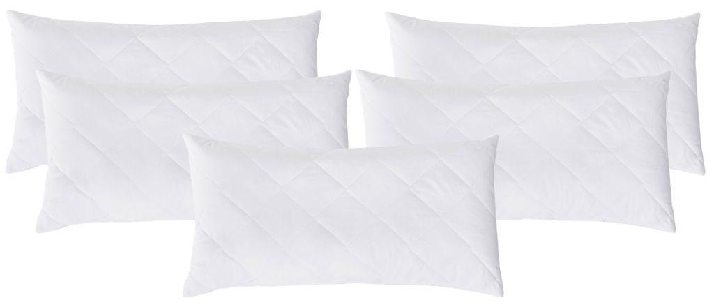 5er Set Kopfkissen, 40x80 cm, 420 g, weiß
