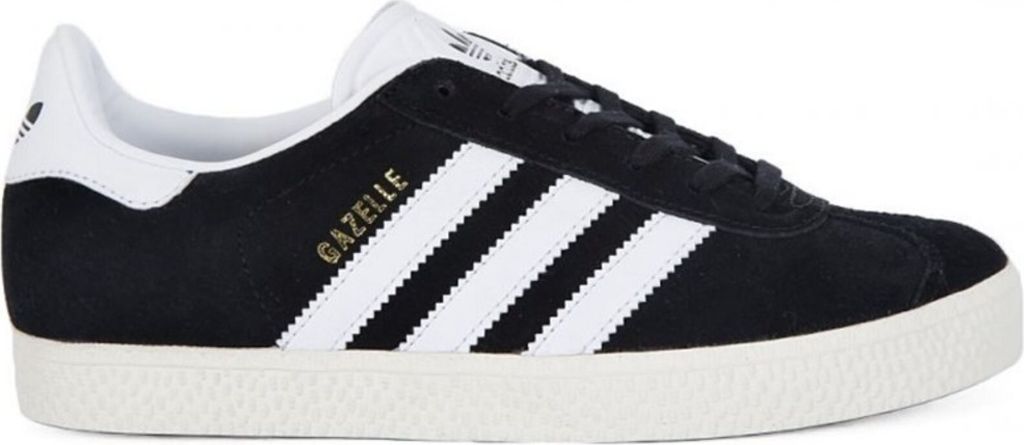 Adidas Gazelle C K der Schnürung Wildleder Turnschuhe Schwarz Weiß – 2 Großbritannien - 34 EU - 2,5 US / Schwarz-Weiss