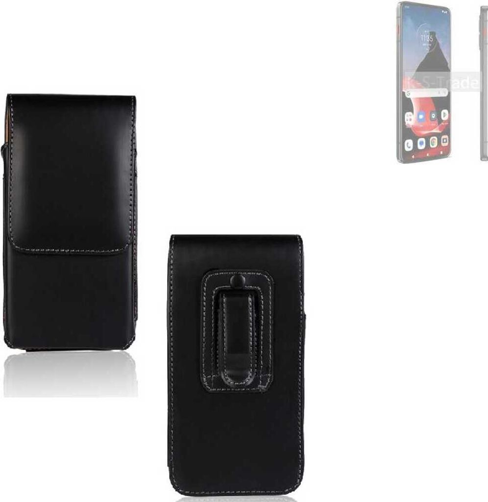 K-S-Trade Gürteltasche kompatibel mit Motorola ThinkPhone Schutz Hülle Handy Hülle mit Magnetverschluss Holster in schwarz