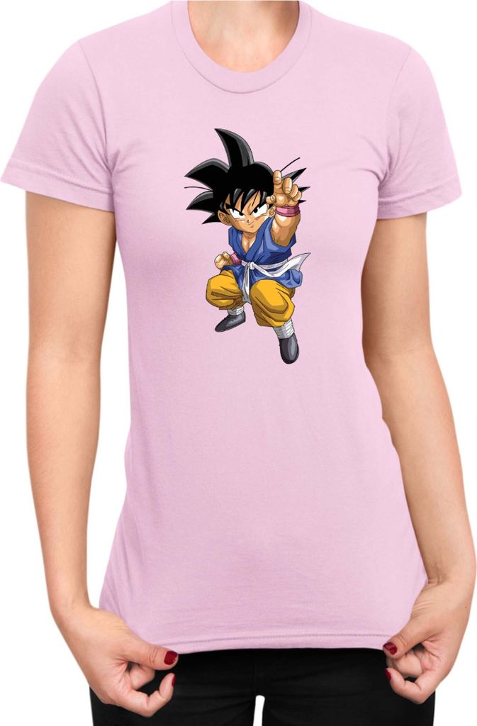 Damen T-Shirt Dragon Anime Manga Ball Z Goku 16, Lady XL / Hellrosa