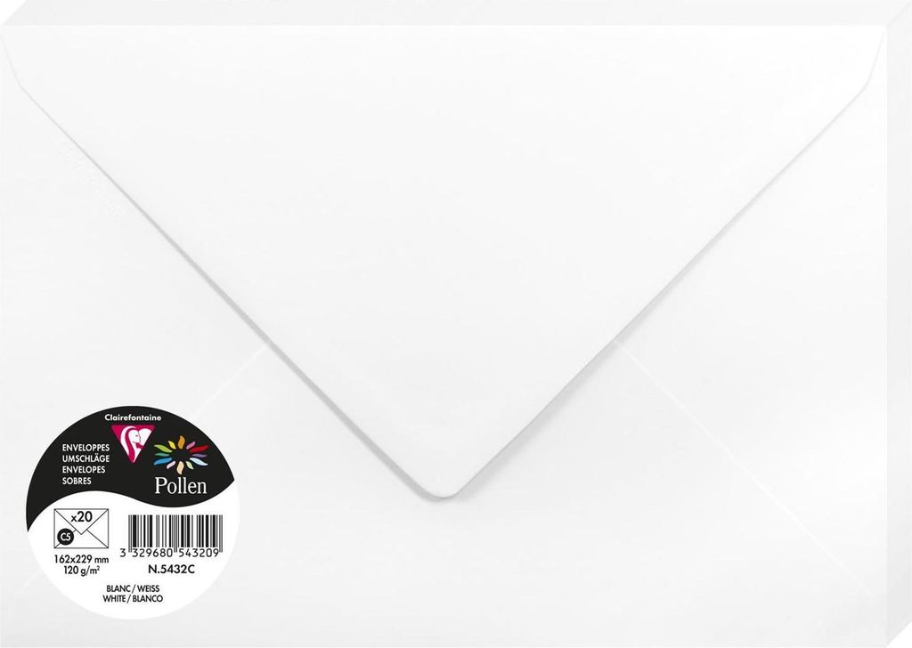 Pack 20 enveloppes Pollen, C5 Image du produit 