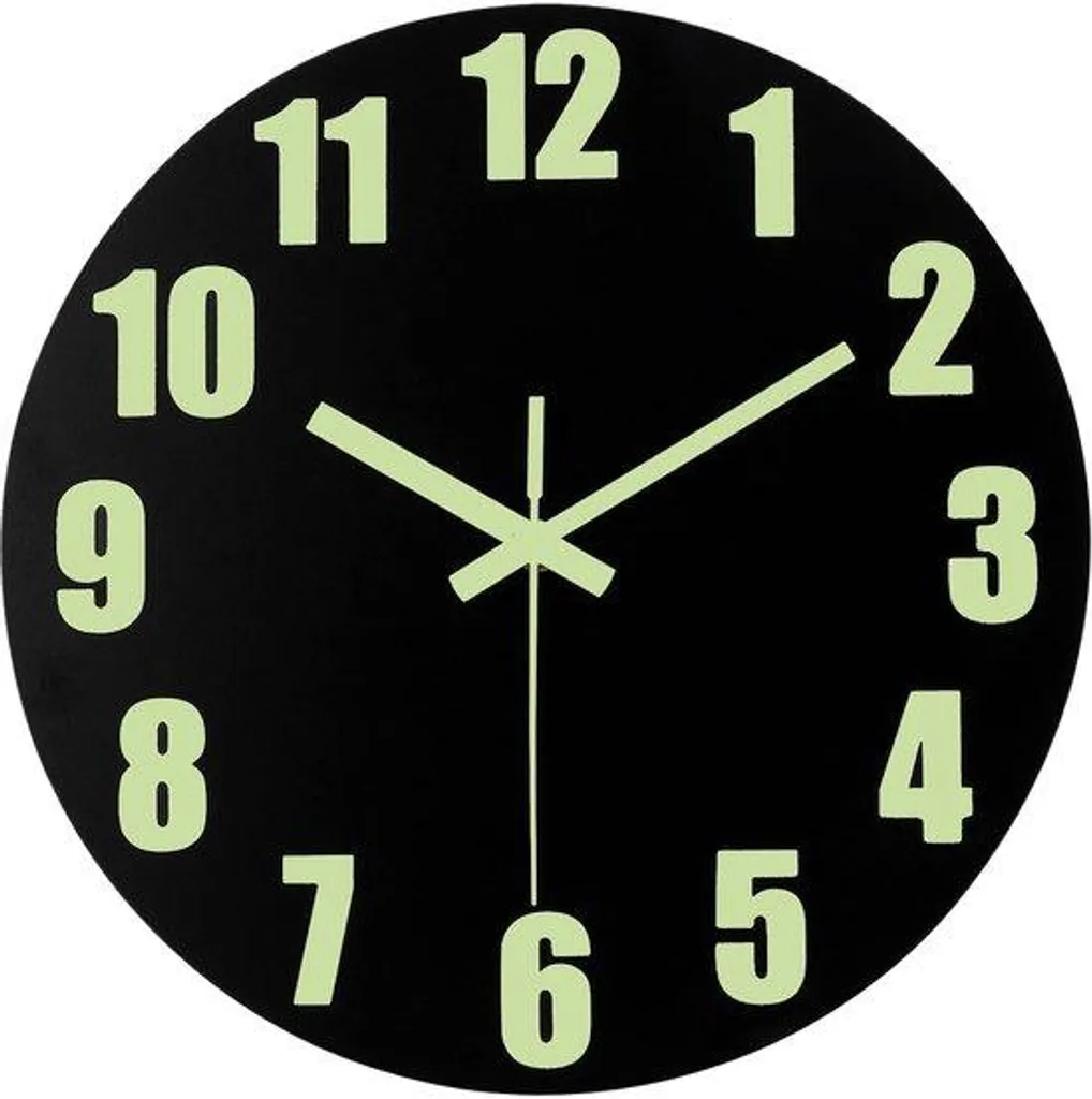 Pendule murale ronde en bois naturel 30 cm avec mécanisme silencieux