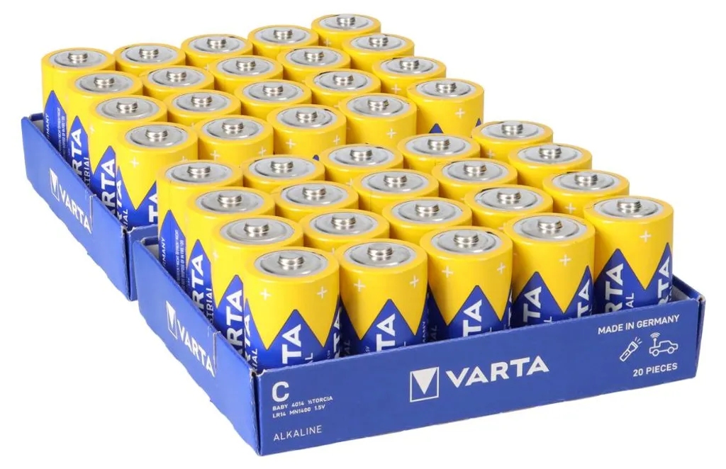Piles C LR14 Varta 4014 Industrial haute autonomie par 40 pièces