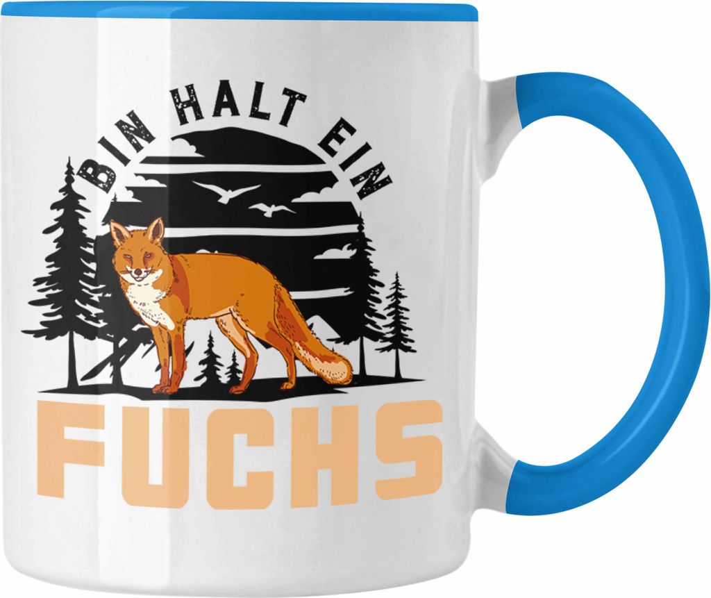 Trendation - ich Bin Halt Ein Fuchs Tasse Geschenk Fuch-Fans Rothaarige (Blau)