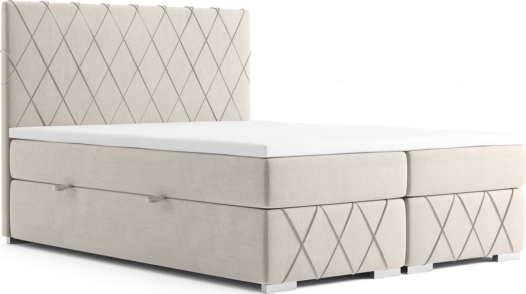 Polsterbett Boxspringbett Bett Doppelbett NINA 180x200 magic velvet 2250 mit Bettkasten Kopfteil Matratze