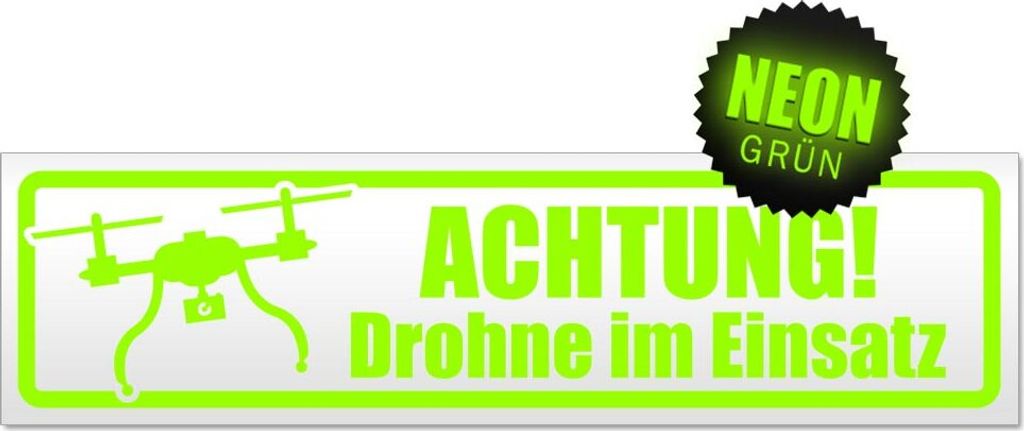 ACHTUNG Drohne im Einsatz Magnetschild Schild magnetisch