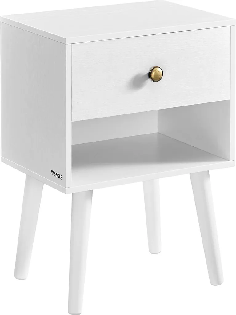 Comodino Bianco per Cameretta e Camera Letto - Pratico e Robusto