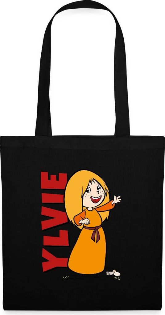 Spreadshirt Wickie Und Die Starken Männer Ylvie Stoffbeutel, One size, Schwarz