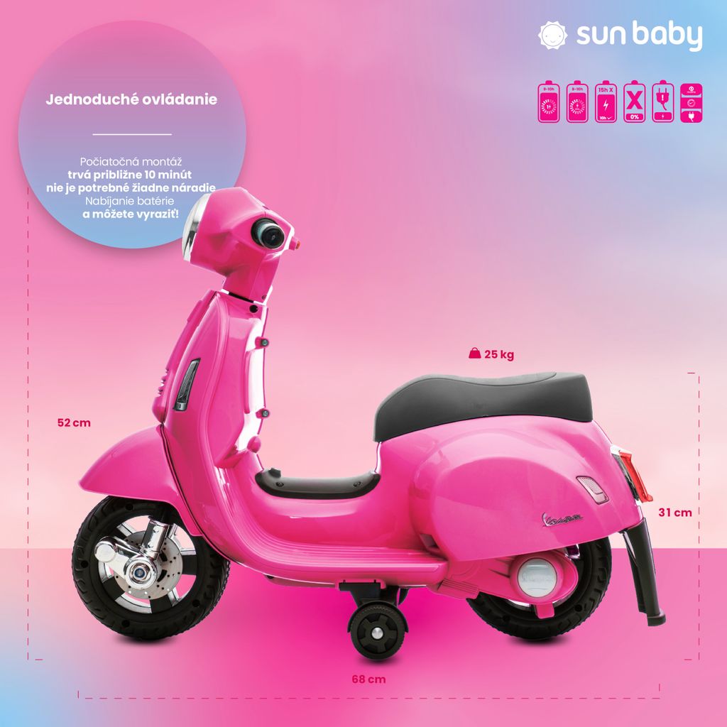 Vespa elektrický skúter od 18m elektrické vozidlo detské Obrázok produktu 4