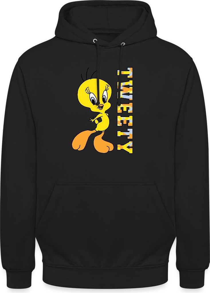 Spreadshirt Looney Tunes Tweety Camouflage Uni Hoodie, 4XL, Schwarz
