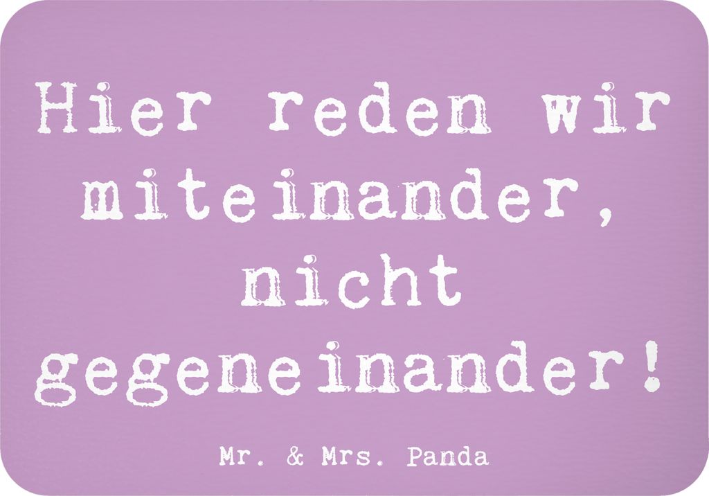 Mr. & Mrs. Panda magnet Spruch Konflikte friedlich lösen - Lavendeltraum - Geschenk, harmonische Beziehungen, whiteboardmagnet, Kühlschrankmagnet...