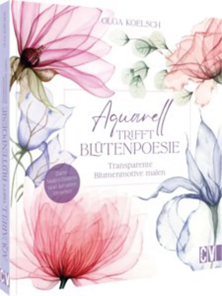 Aquarelle florale Blütenpoesie : une affiche d'art poétique et élégante